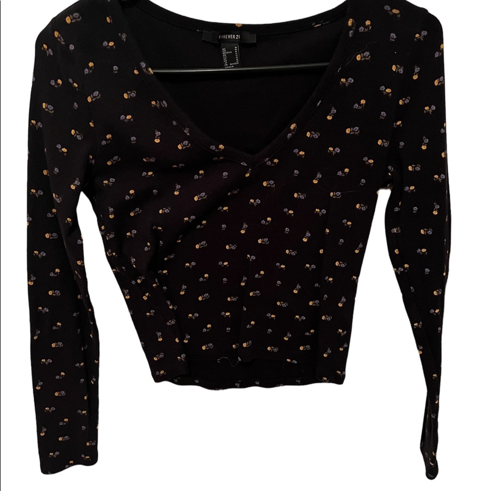 black floral long sleeve